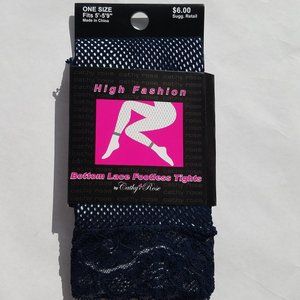 Navy Blue Lace Ankle Fishnet tights Summer cool